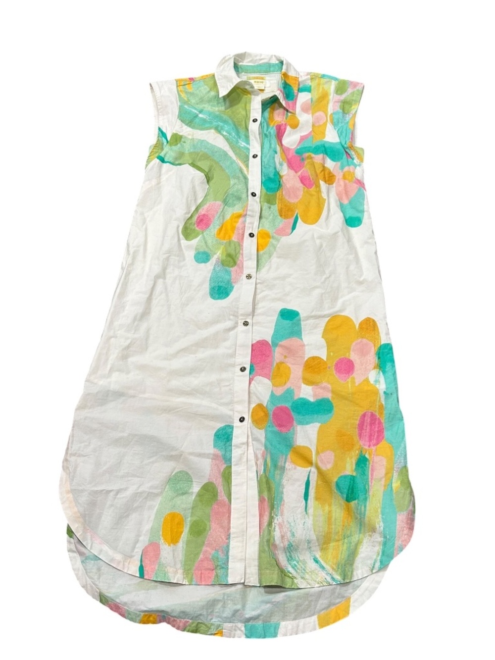 MAEVE sleeveless Shirt Dress Midi Sundress by Anthropologie XS Like New NWOT